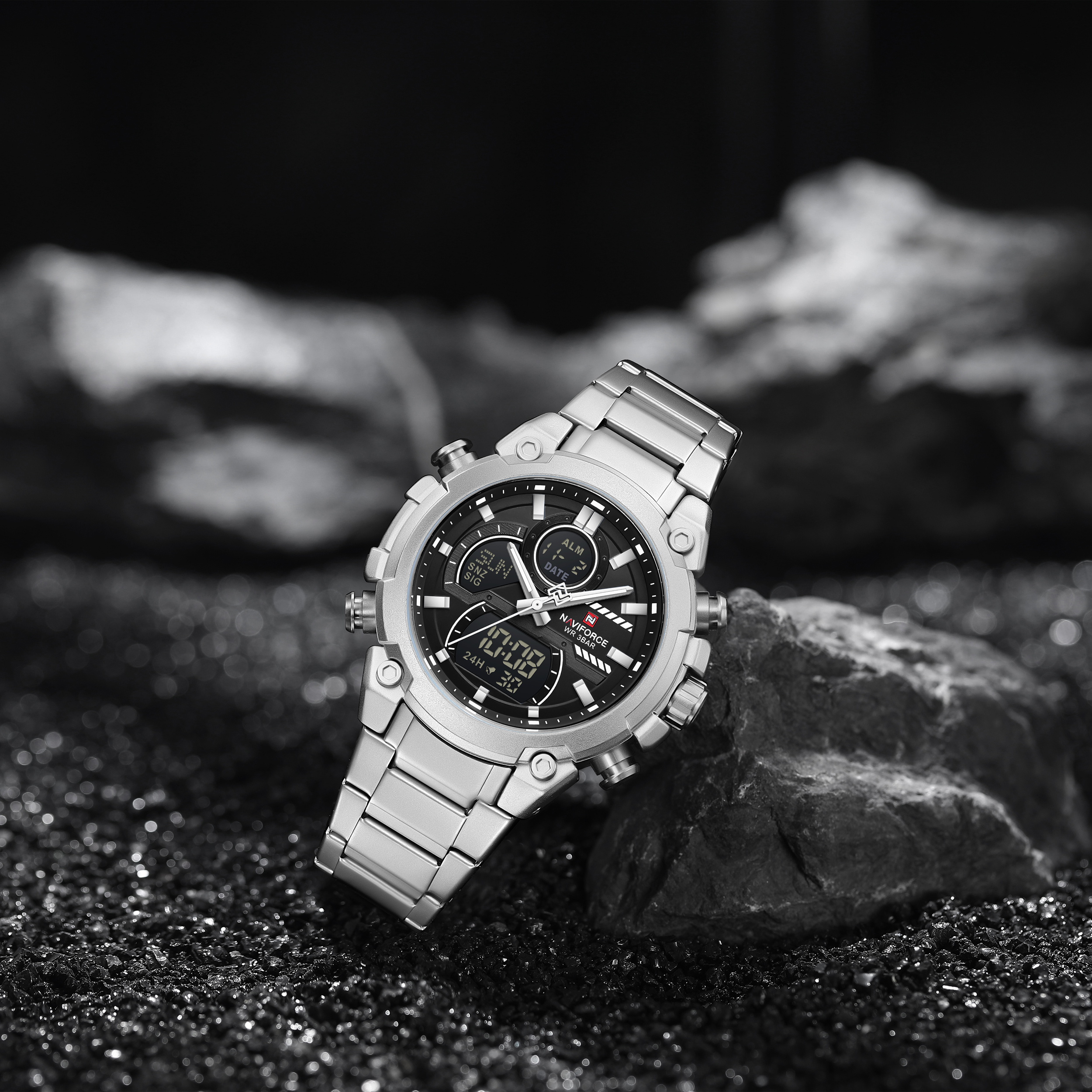 Naviforce 9278 Black Men's Watch - Image 3