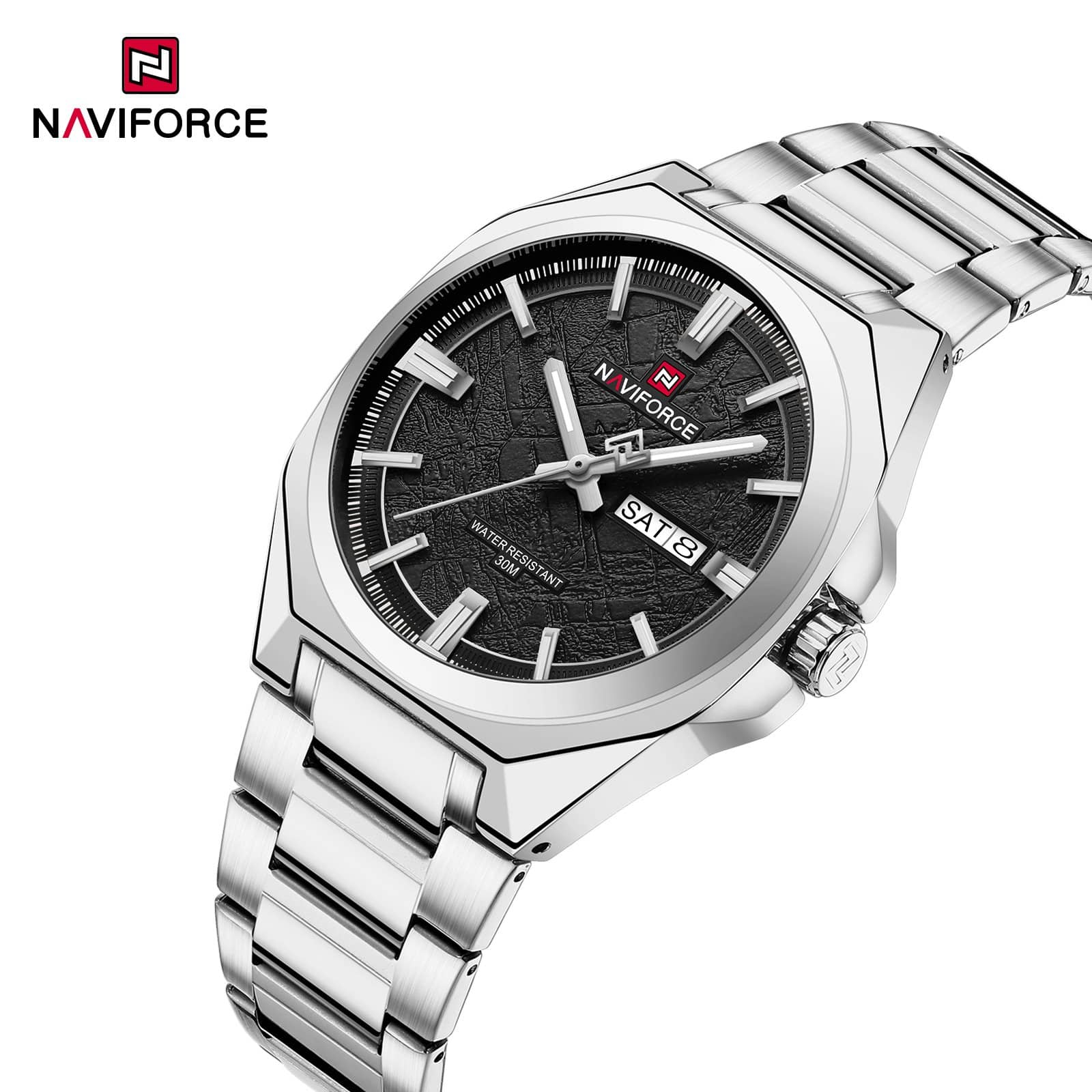 Naviforce 9273 Silver Black - Image 3